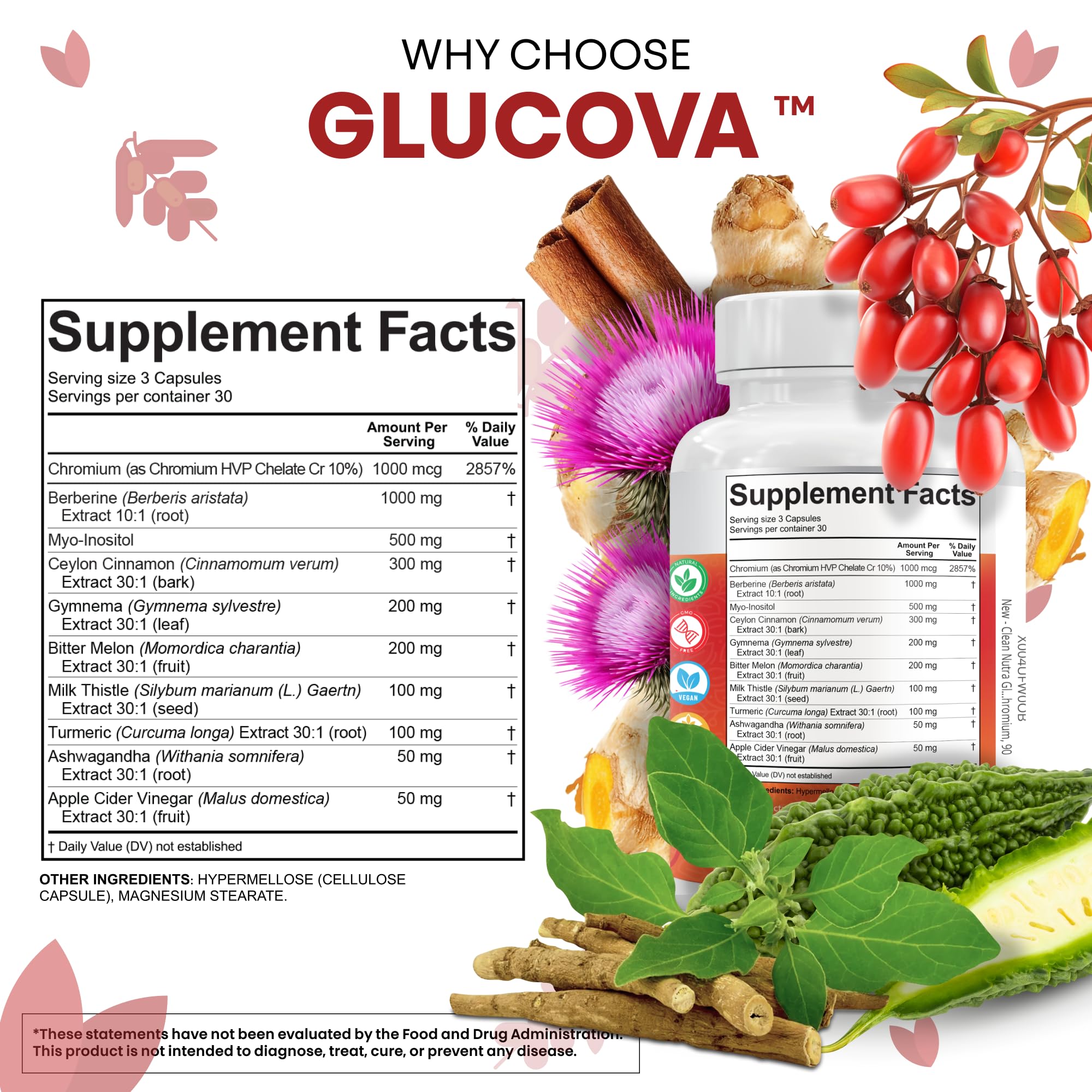 Clean Nutraceuticals Berberine Capsules open bottle with capsules visible