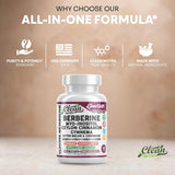 Clean Nutraceuticals Berberine Complex 90 Capsules packaging details