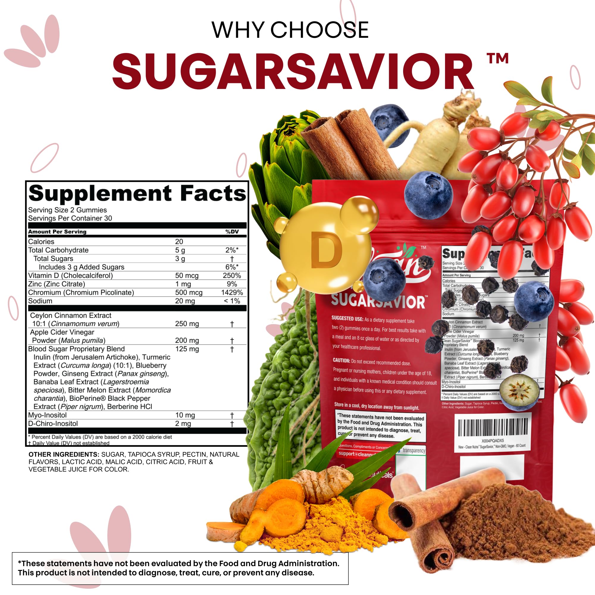 Clean Nutraceuticals Berberine Gummies in a bowl