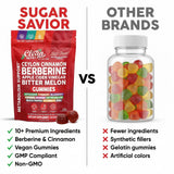 Clean Nutraceuticals Berberine Gummies with fresh blueberries