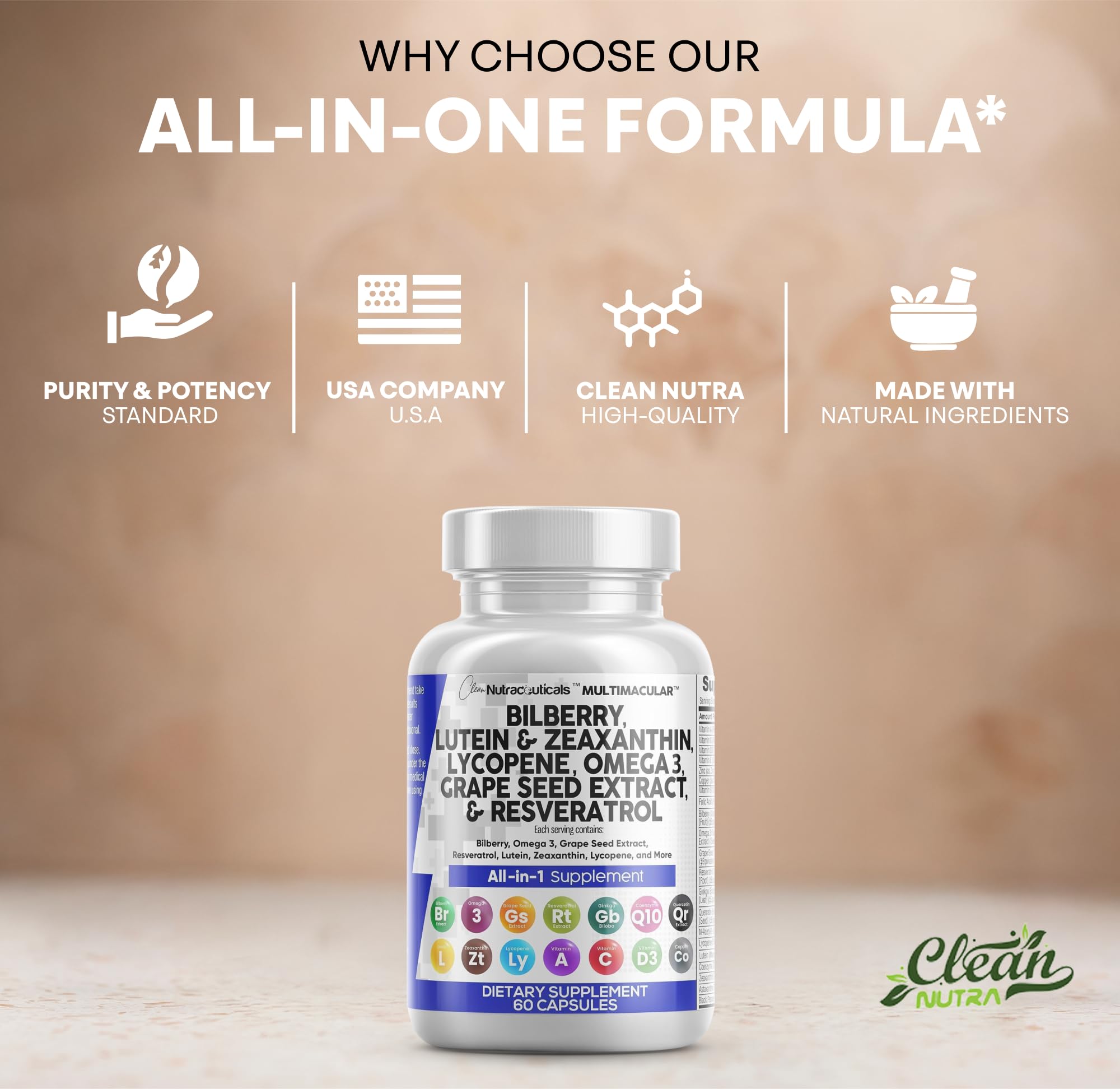 Clean Nutraceuticals Bilberry Eye Supplement lifestyle scene