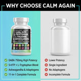 Clean Nutraceuticals CalmAgain 5-HTP Supplement on a table