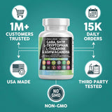 Clean Nutraceuticals CalmAgain 5-HTP Supplement with measuring spoon