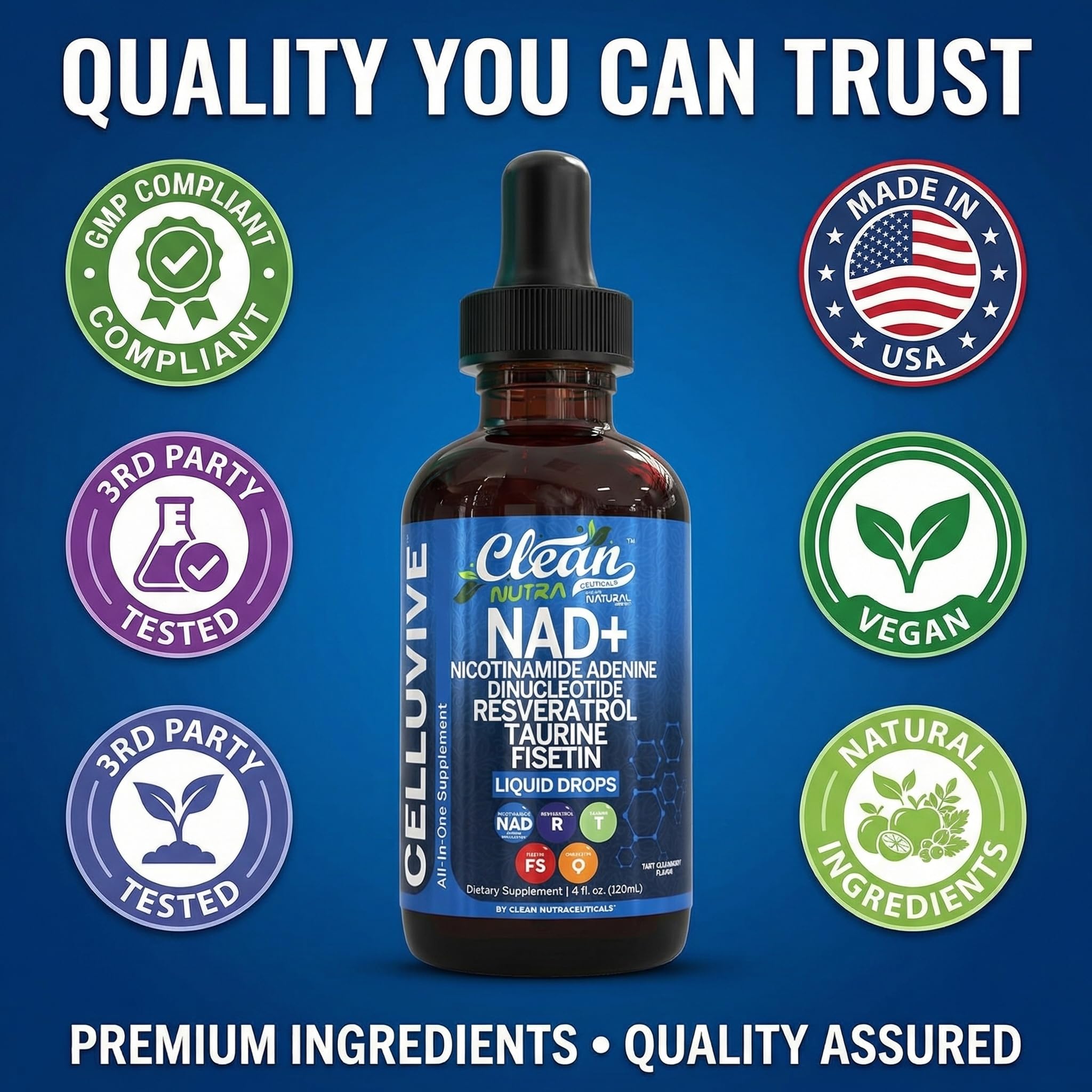 Clean Nutraceuticals CelluVive NAD Drops with fresh berries