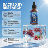 Clean Nutraceuticals CelluVive NAD Drops with measuring spoon