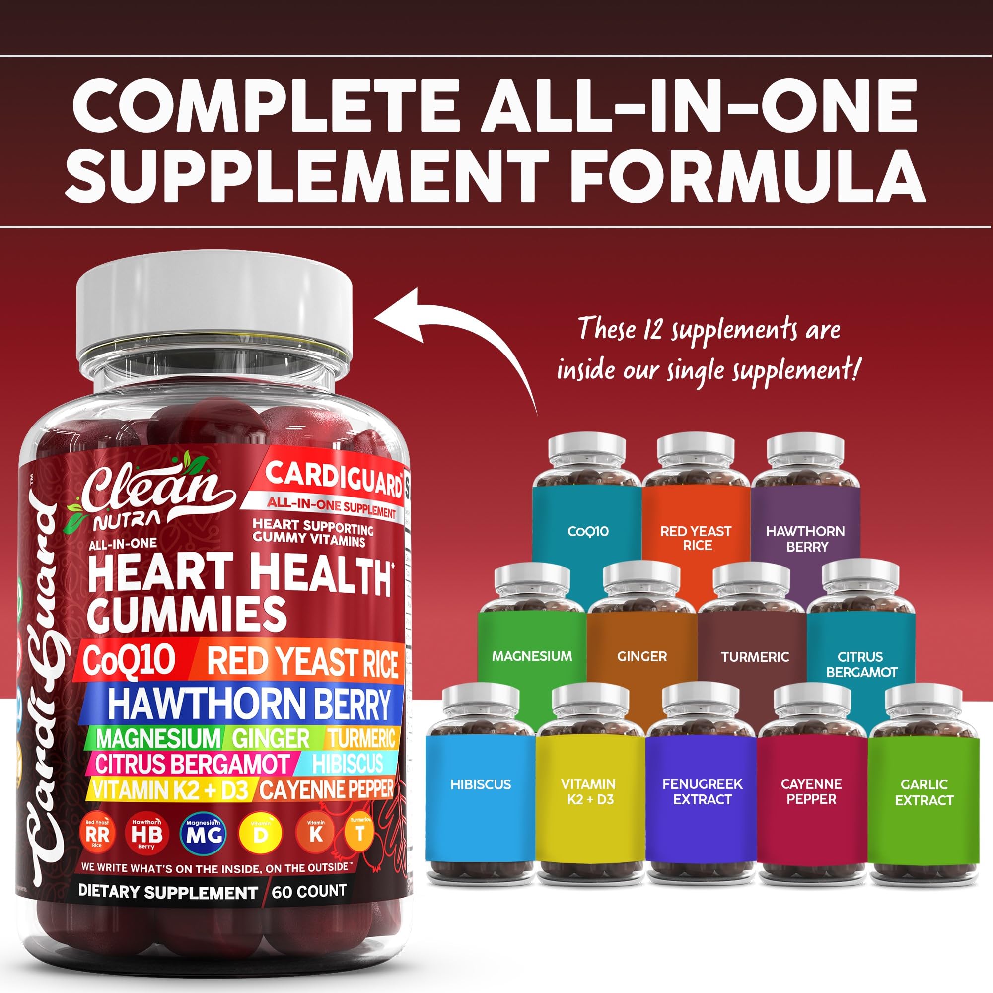 Clean Nutraceuticals CoQ10 Gummies orange flavour gummies close-up