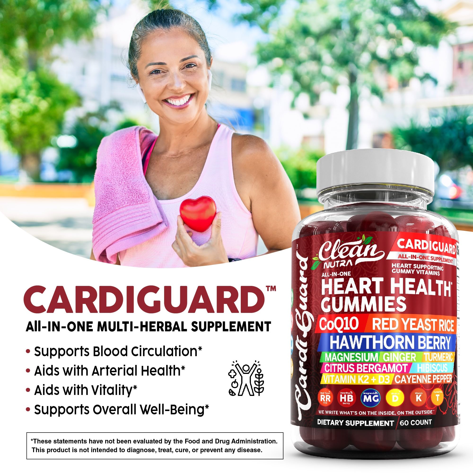 Clean Nutraceuticals CoQ10 Gummies side view of bottle