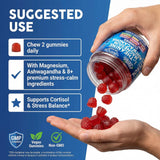 Clean Nutraceuticals Corti Mag Gummies with a glass of water