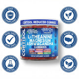 Clean Nutraceuticals Corti Mag Gummies with a measuring spoon