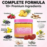 Clean Nutraceuticals D-Mannose Gummies on a wooden table