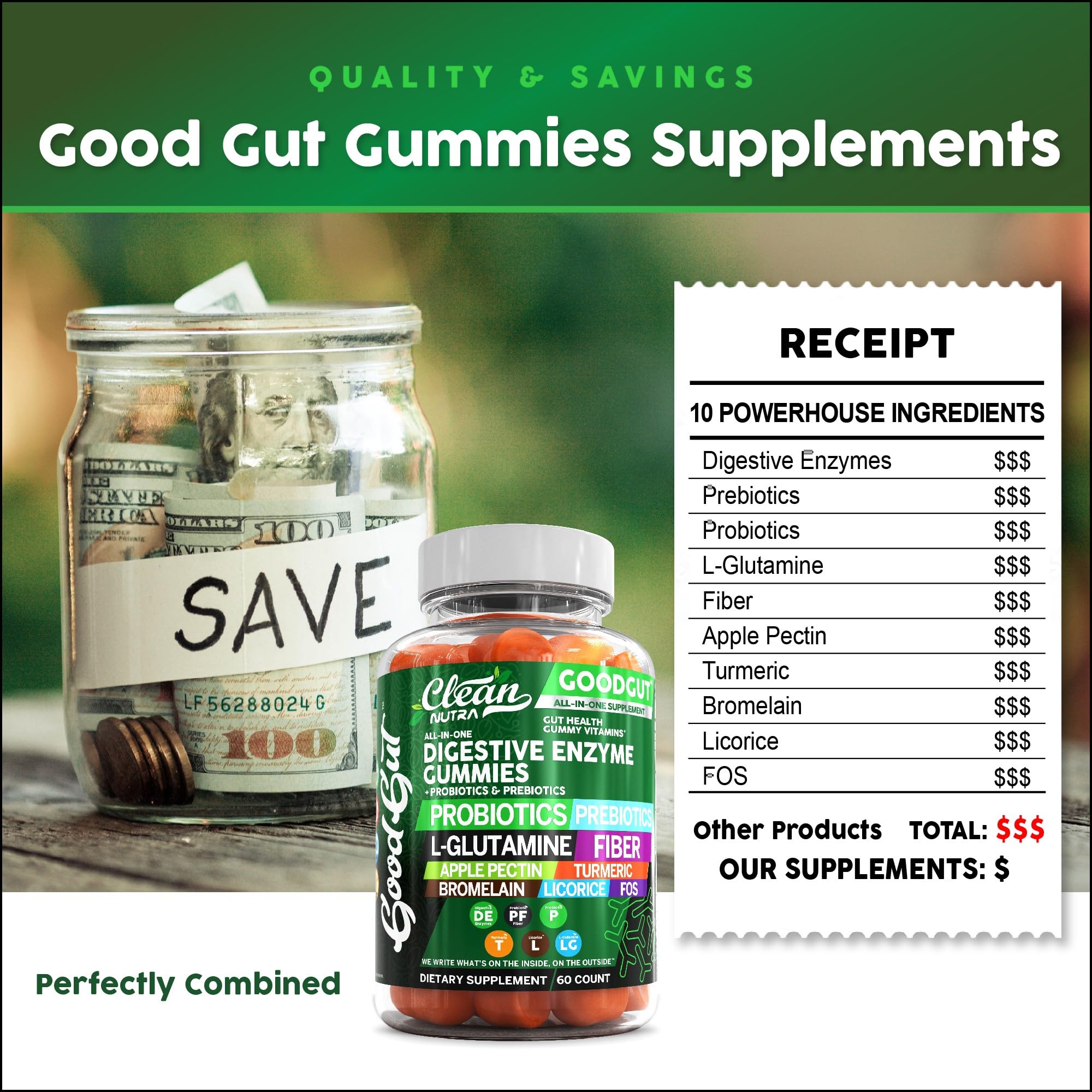 Clean Nutraceuticals daily Enzyme Gummies in a hand