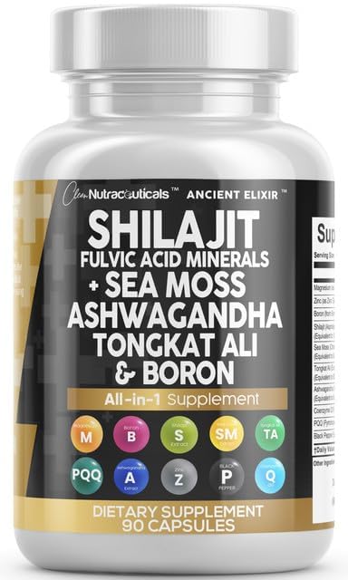 Clean Nutraceuticals Daily Shilajit Supplement 90 capsules front view