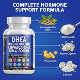 Clean Nutraceuticals DHEA 200mg Complex Supplement bottle on a wooden table