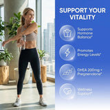 Clean Nutraceuticals DHEA 200mg Complex Supplement side view showing capsule