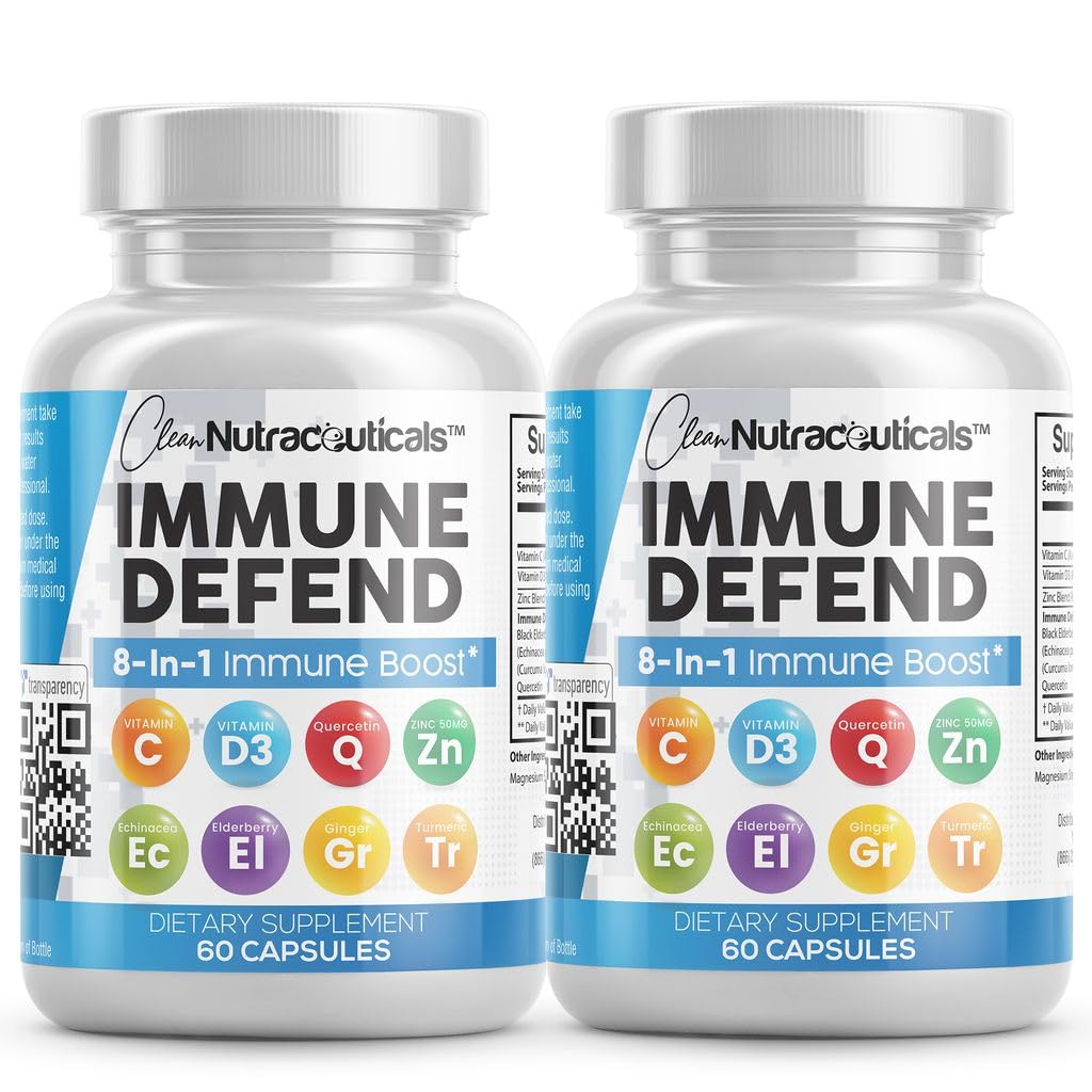 Clean Nutraceuticals Echinacea 8 in 1 daily wellness Vitamins bottle front view