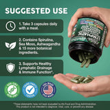Clean Nutraceuticals Elderberry Lymphatic Drainage Capsules on a wooden table
