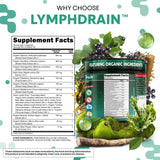 Clean Nutraceuticals Elderberry Lymphatic Drainage Capsules with a measuring scoop