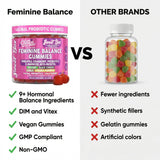 Clean Nutraceuticals Feminine Balance Gummies in a recyclable bottle