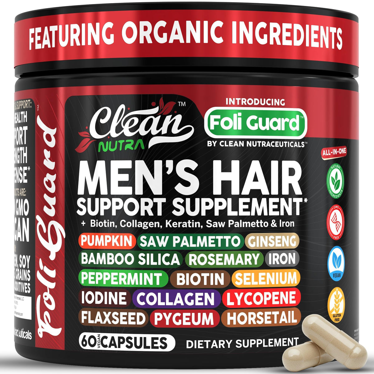 Clean Nutraceuticals Foli Guard Hair Growth Supplement front view