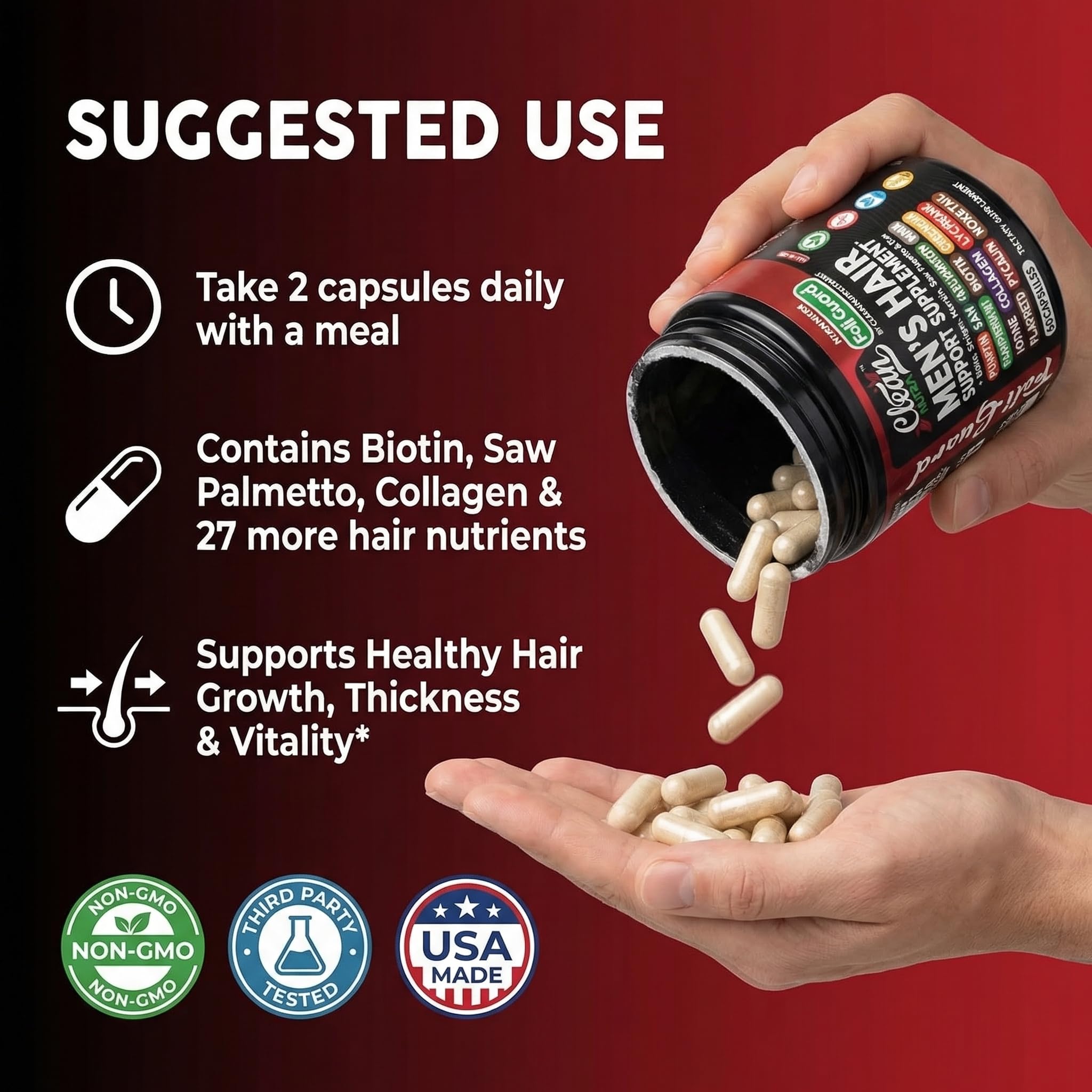 Clean Nutraceuticals Foli Guard Hair Growth Supplement on a wooden table