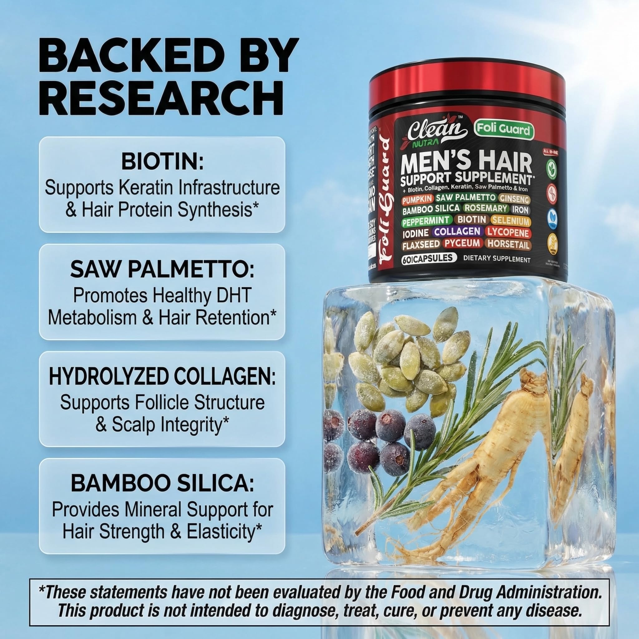 Clean Nutraceuticals Foli Guard Hair Growth Supplement packaging