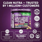 Clean Nutraceuticals Garlic & Sea Moss Capsules 90 Count with other supplements