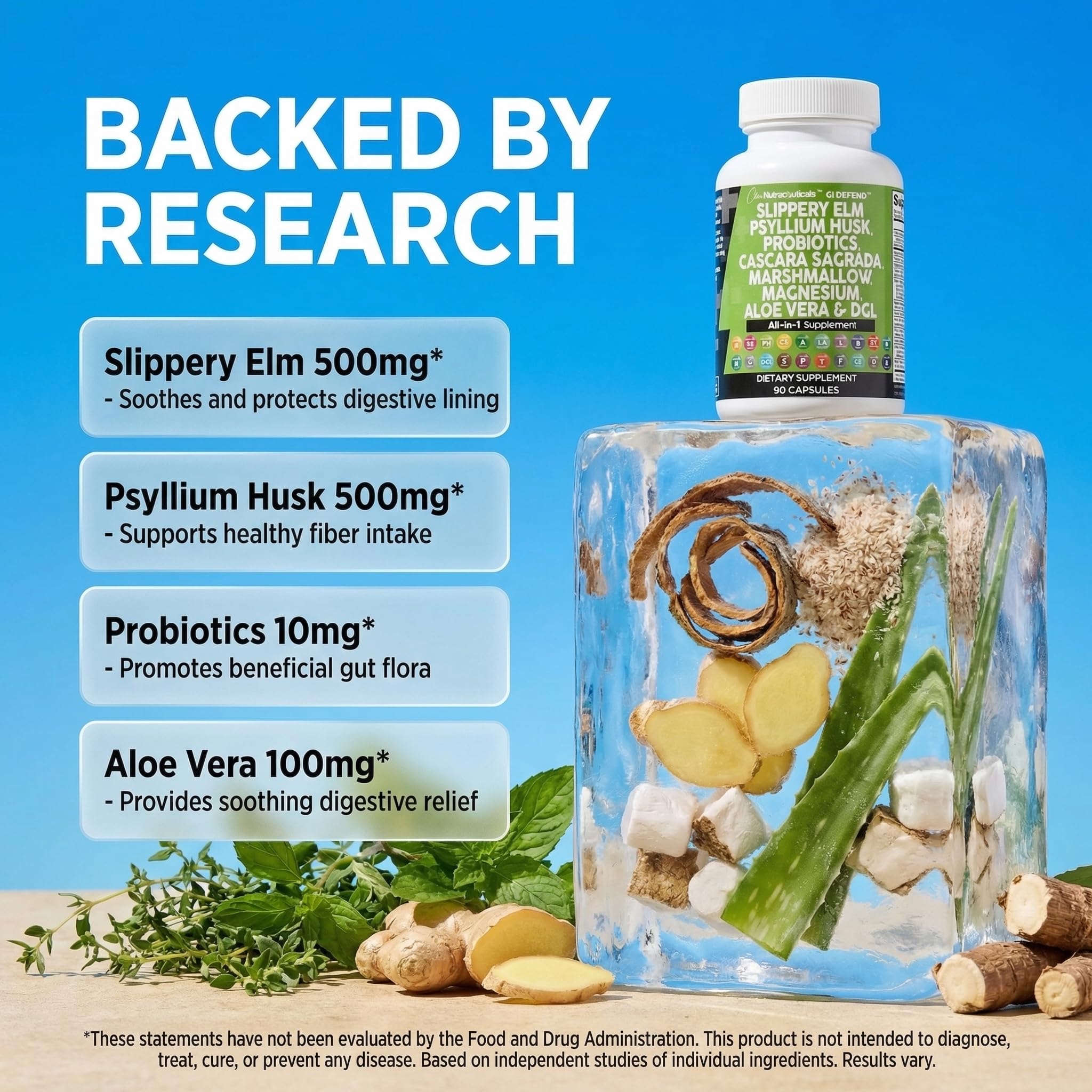 Clean Nutraceuticals GI Defend supplement back view
