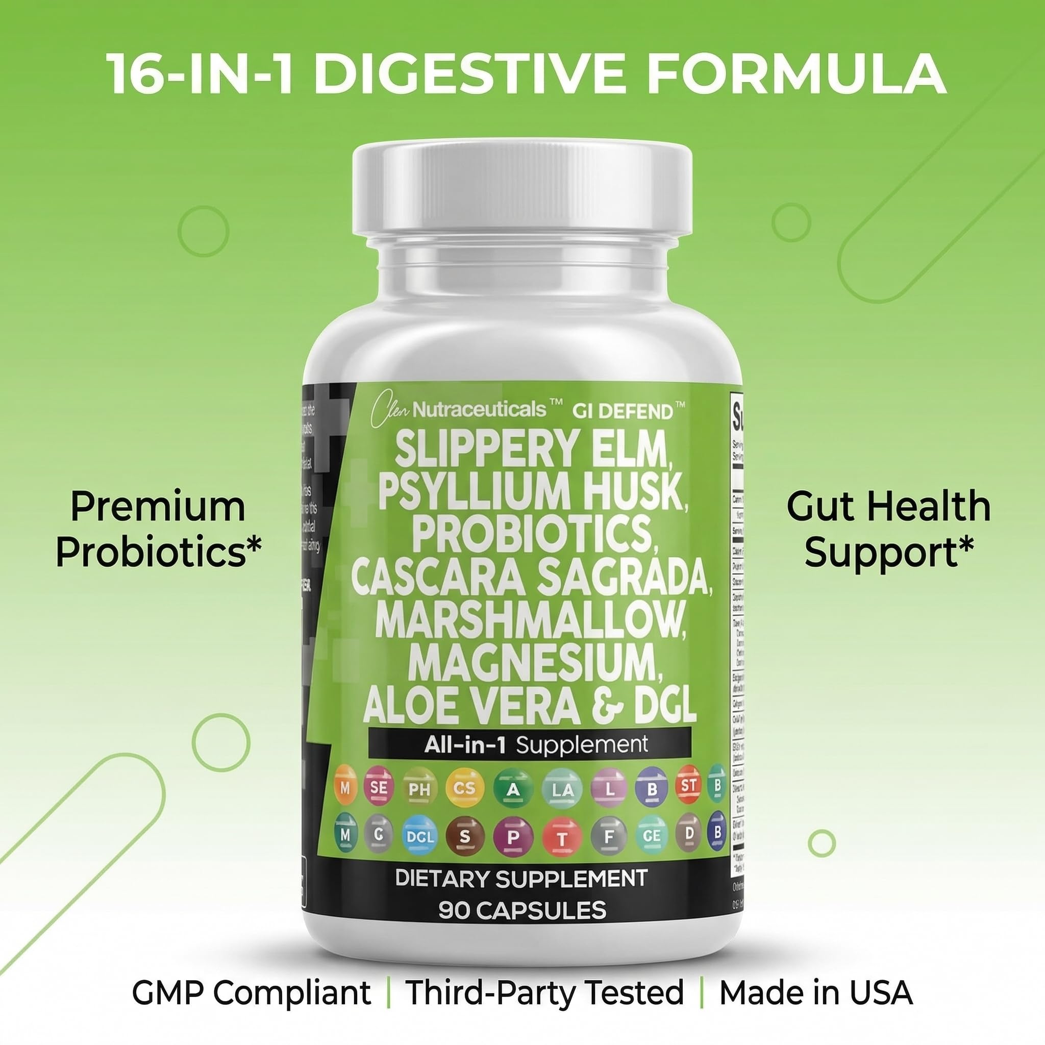 Clean Nutraceuticals GI Defend supplement with a glass of water