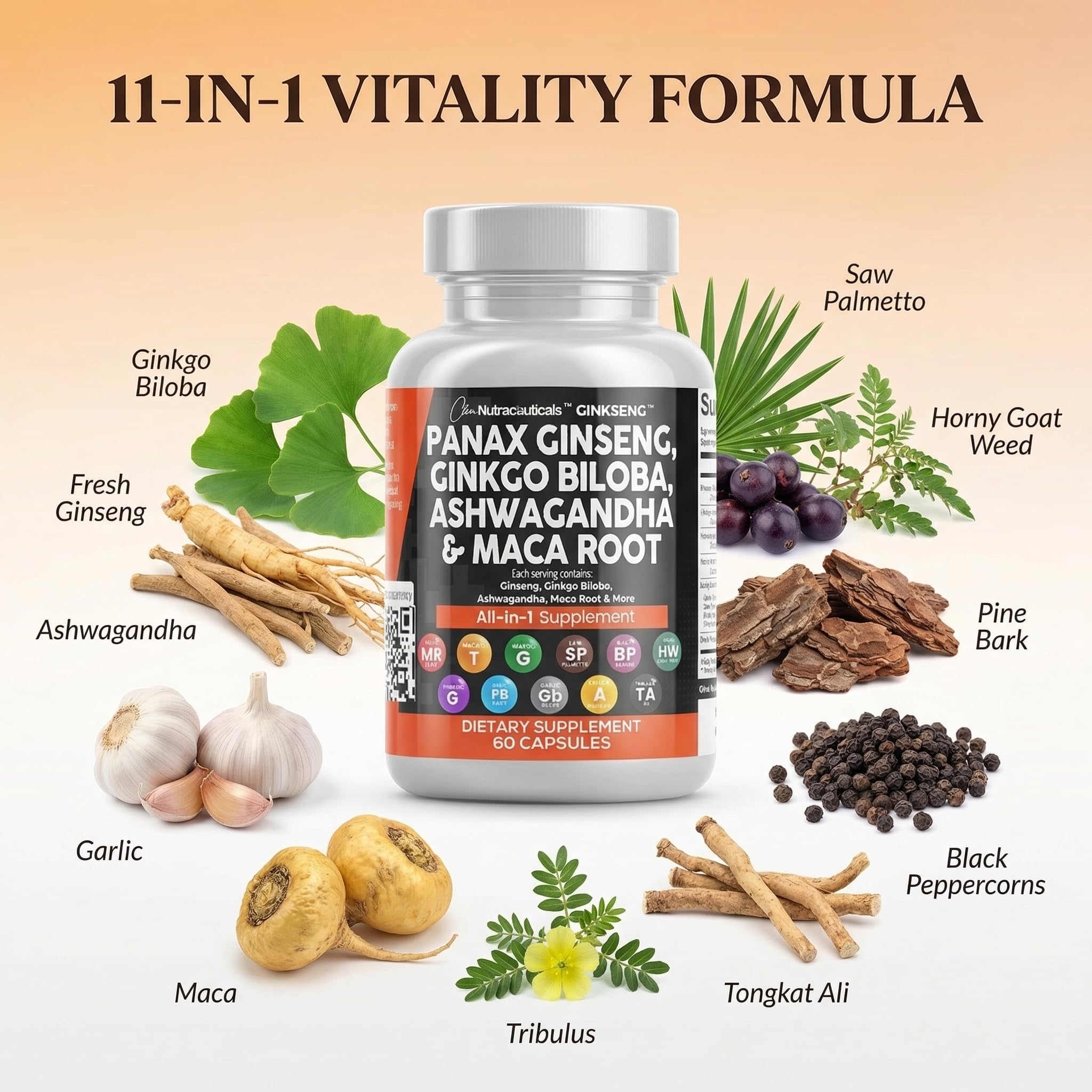 Clean Nutraceuticals Ginkseng Blend 60 Capsules in a lifestyle setting