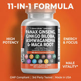 Clean Nutraceuticals Ginkseng Blend 60 Capsules with a measuring spoon