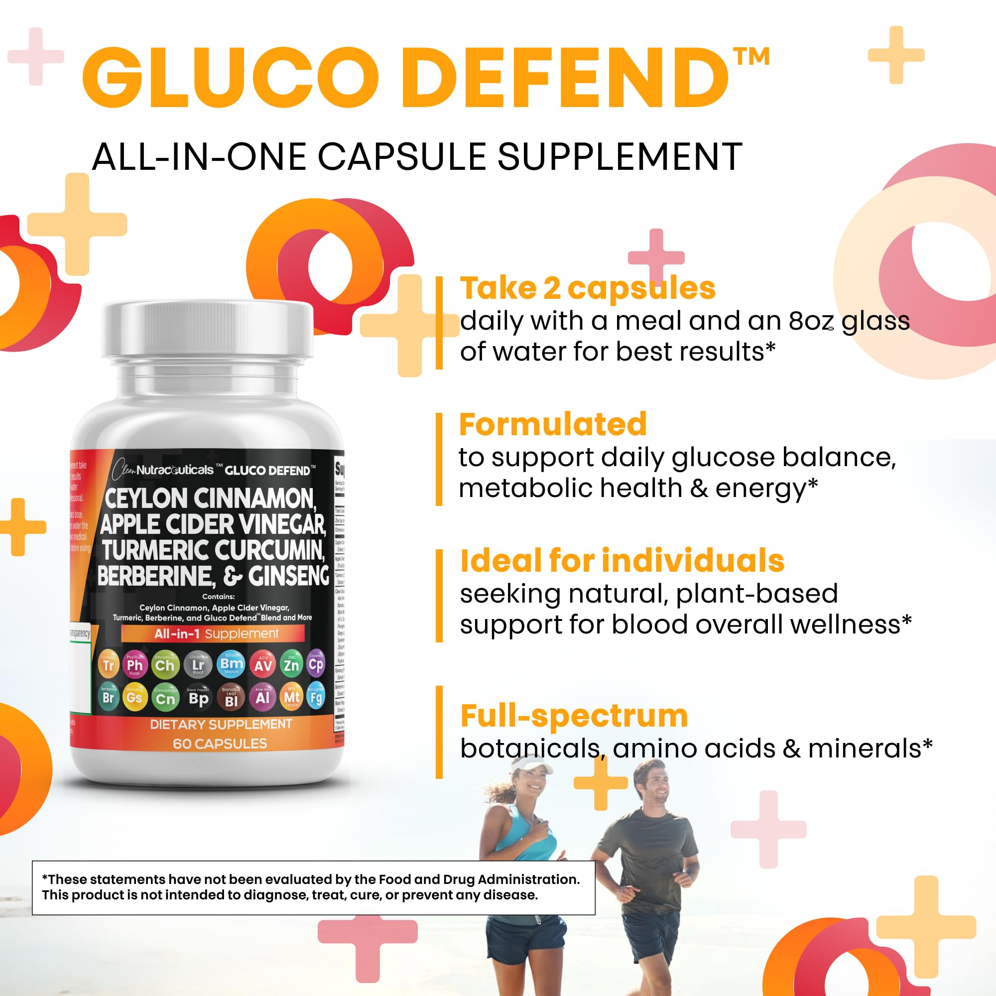 Clean Nutraceuticals Gluco Defend Cinnamon Supplements ingredients list