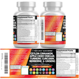 Clean Nutraceuticals Gluco Defend Cinnamon Supplements on a wooden table