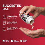 Clean Nutraceuticals Horny Goat Weed capsules on a wooden table