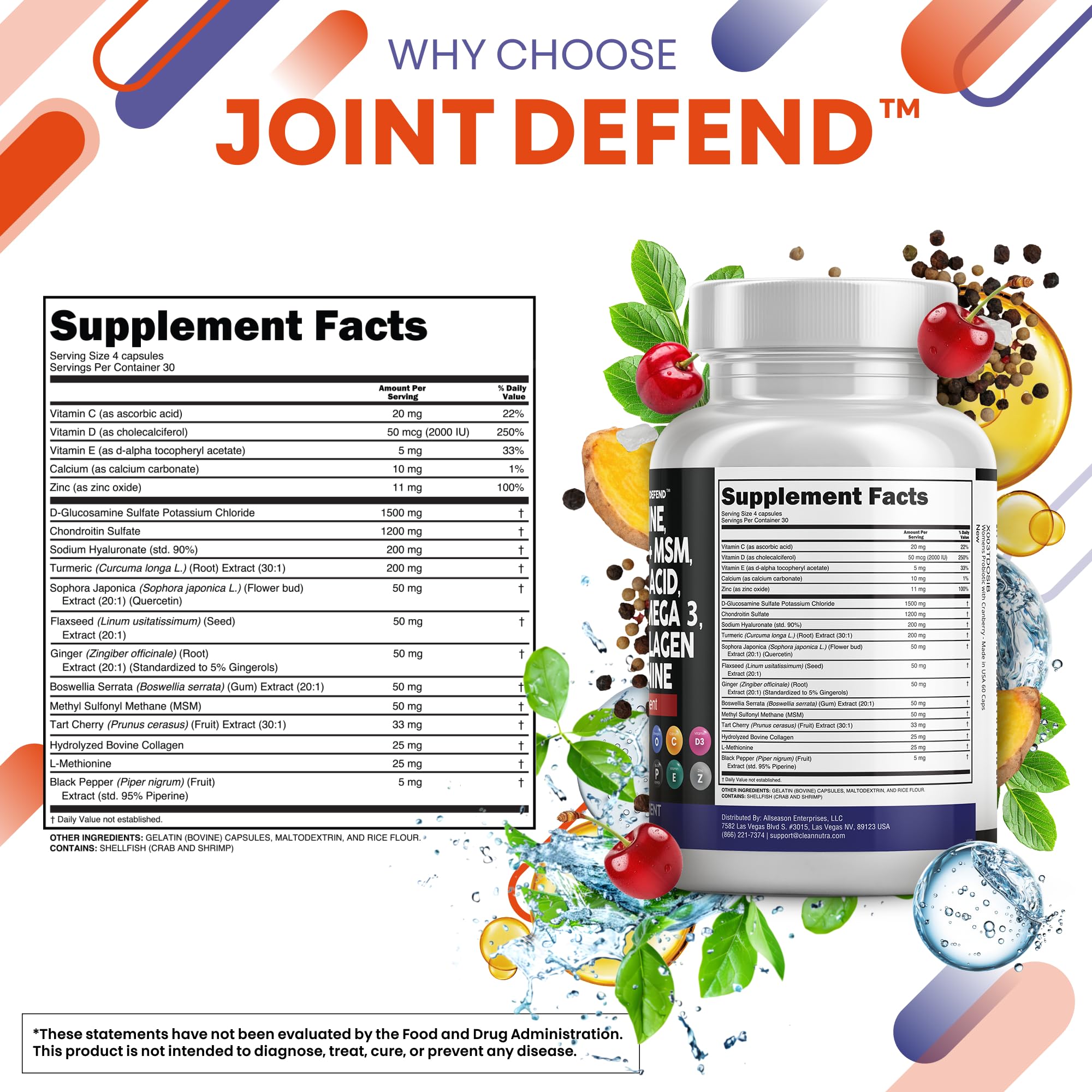 Clean Nutraceuticals Joint Defend capsules in a bowl