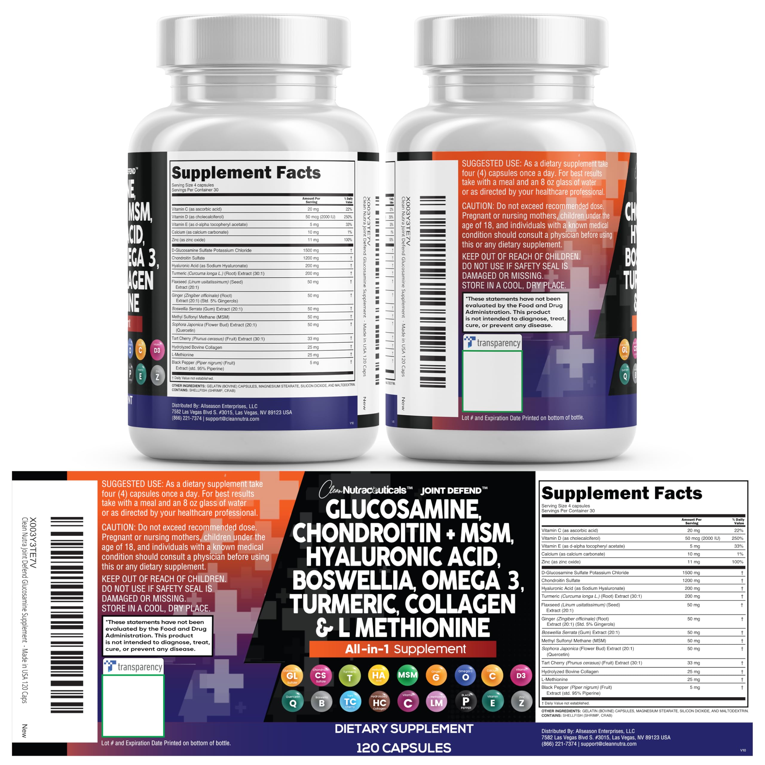 Clean Nutraceuticals Joint Defend capsules with a glass of water