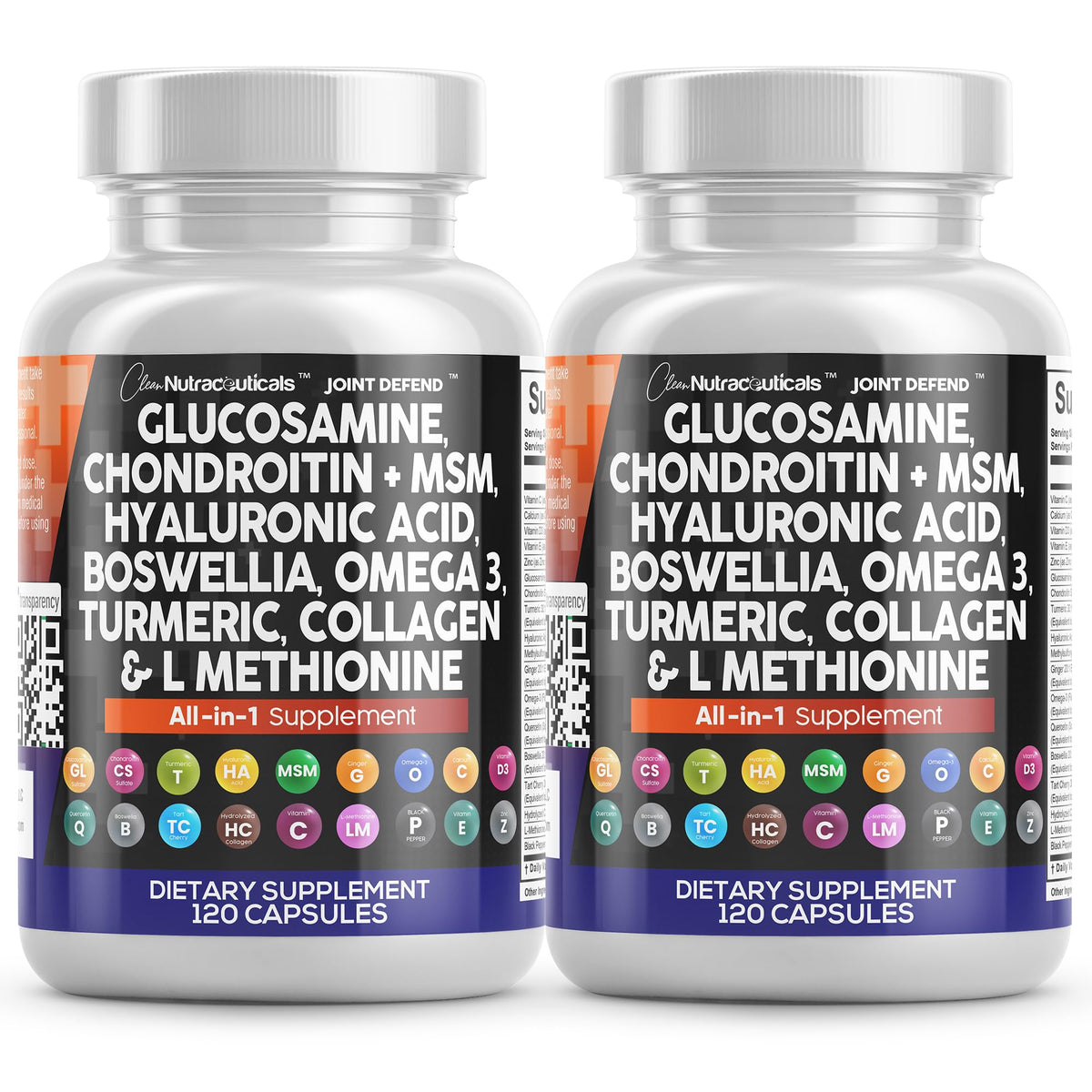Clean Nutraceuticals Joint Defend supplement front view with capsules
