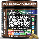 Clean Nutraceuticals Lion's Mane Mushroom Complex front view