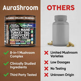 Clean Nutraceuticals Lion's Mane Mushroom Complex on a wooden table