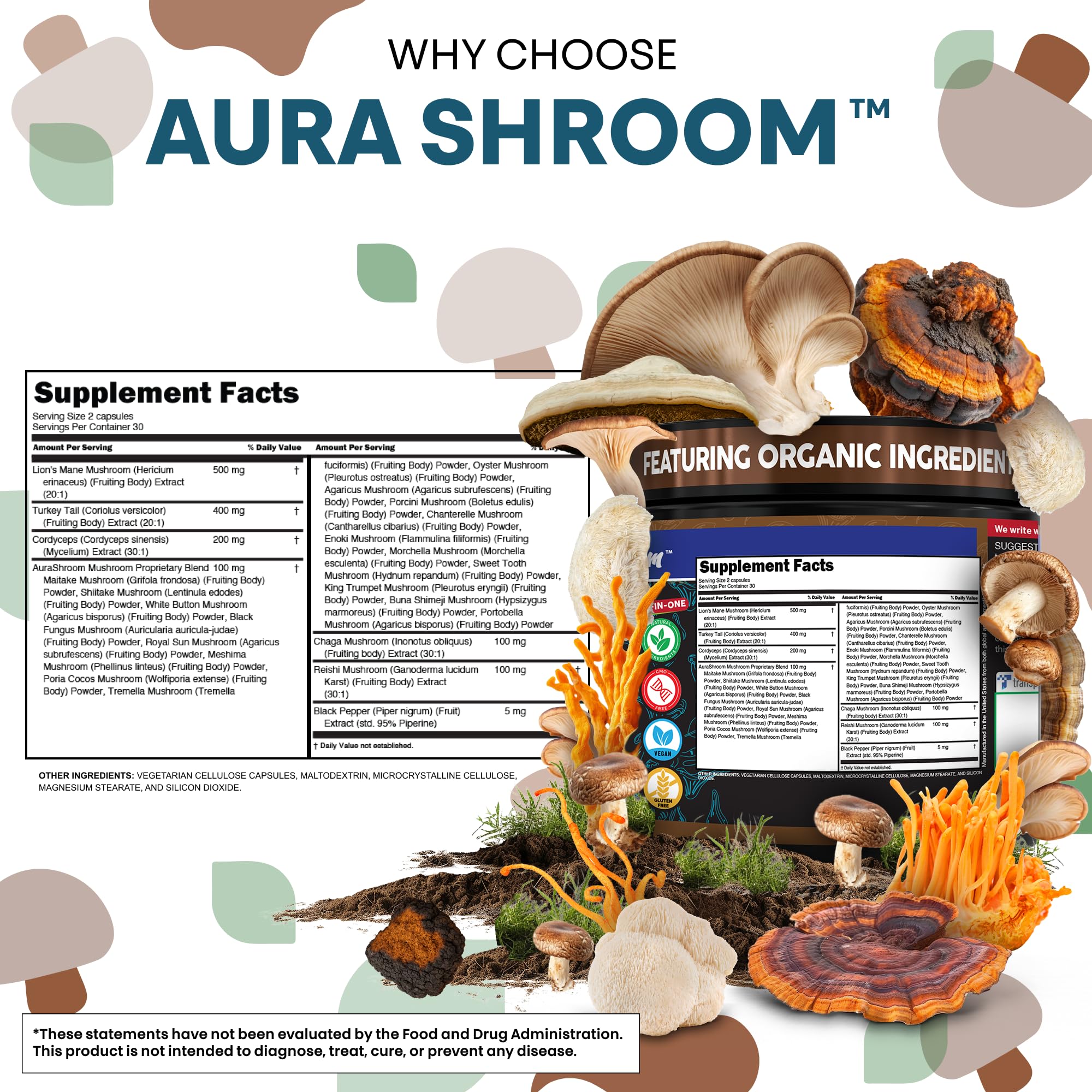 Clean Nutraceuticals Lion's Mane Mushroom Complex packaging