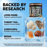 Clean Nutraceuticals Lion's Mane Mushroom Complex side view
