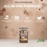 Clean Nutraceuticals Lions Mane Gummies bottle with a measuring spoon