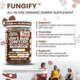 Clean Nutraceuticals Lions Mane Gummies on a wooden table
