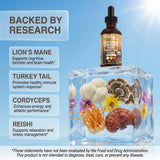 Clean Nutraceuticals Lions Mane Mushroom Liquid Drops side view