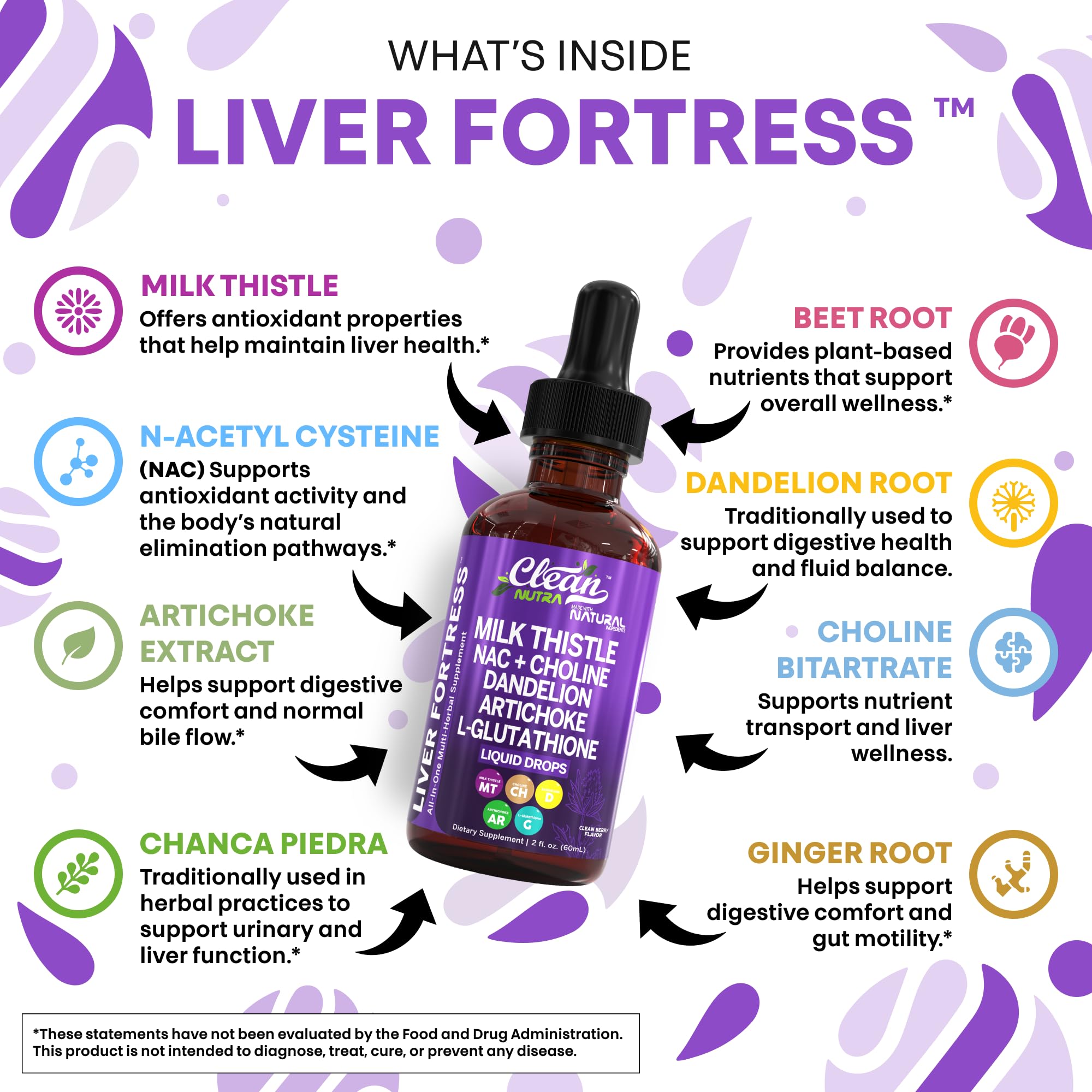 Clean Nutraceuticals Liquid Milk Thistle Supplement 1000mg ingredients list