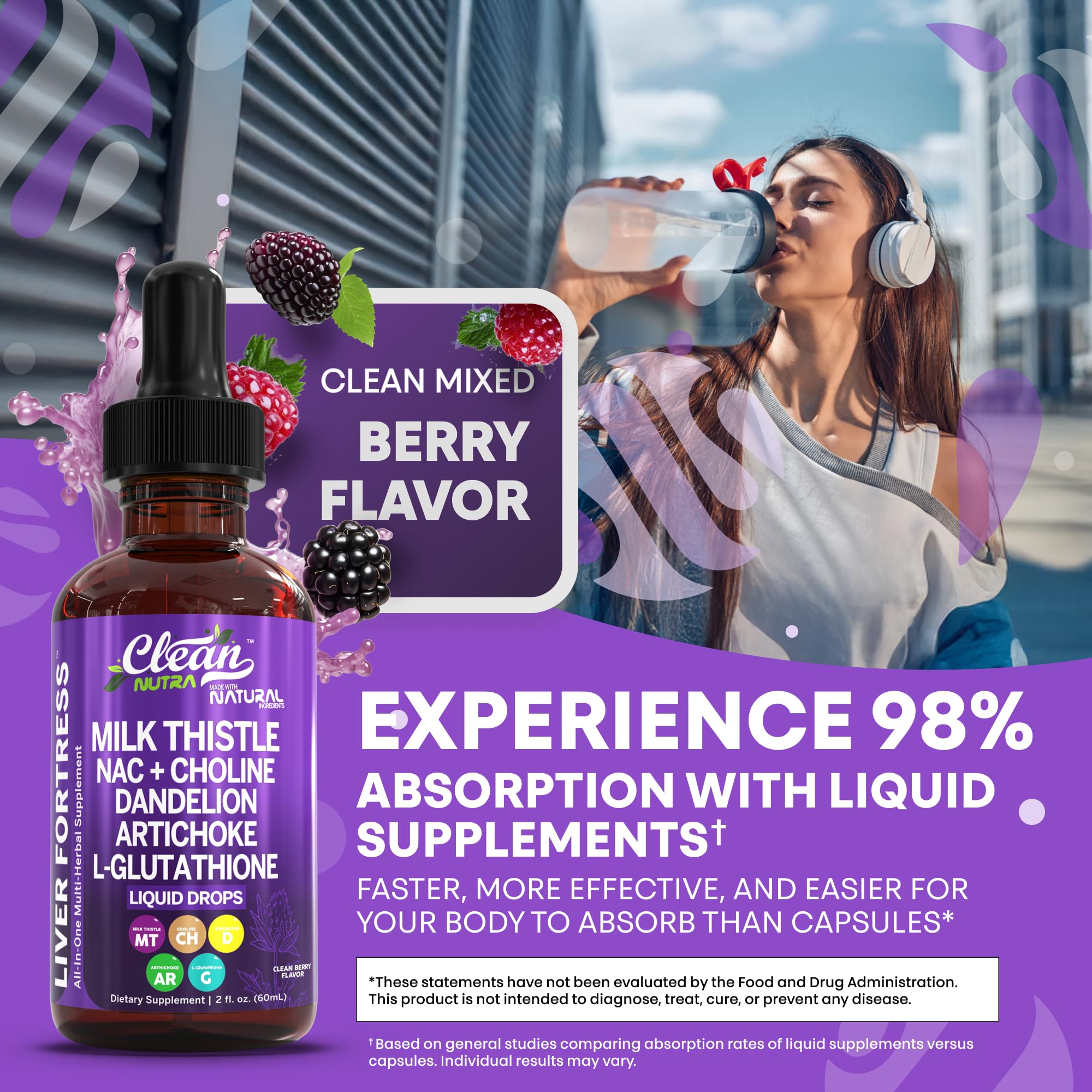 Clean Nutraceuticals Liquid Milk Thistle Supplement 1000mg lifestyle scene