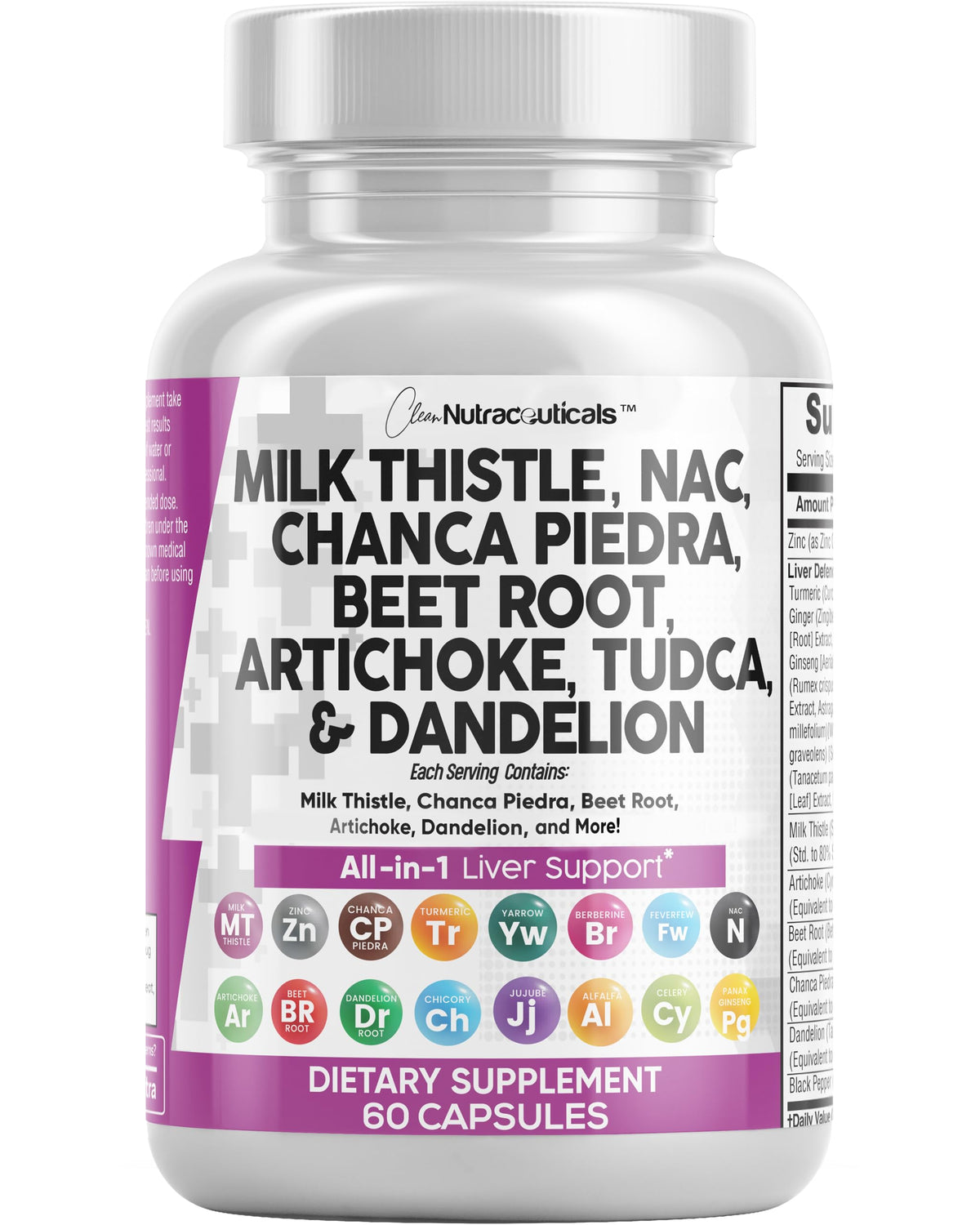 Clean Nutraceuticals Liver Defend 28-in-1 Supplement front view