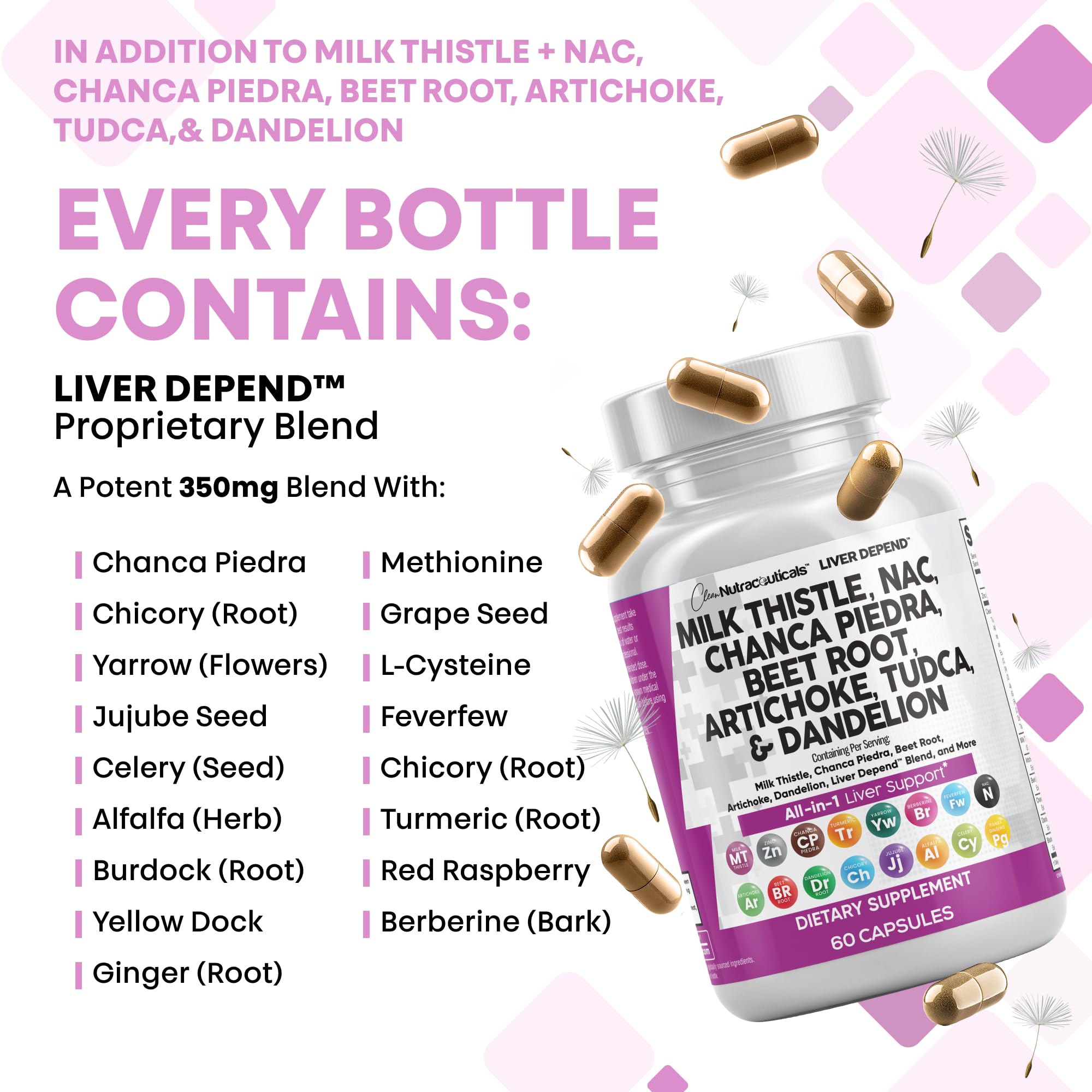 Clean Nutraceuticals Liver Defend supplement close-up of capsules