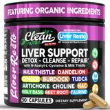 Clean Nutraceuticals Liver Resto Milk Thistle Supplement front view