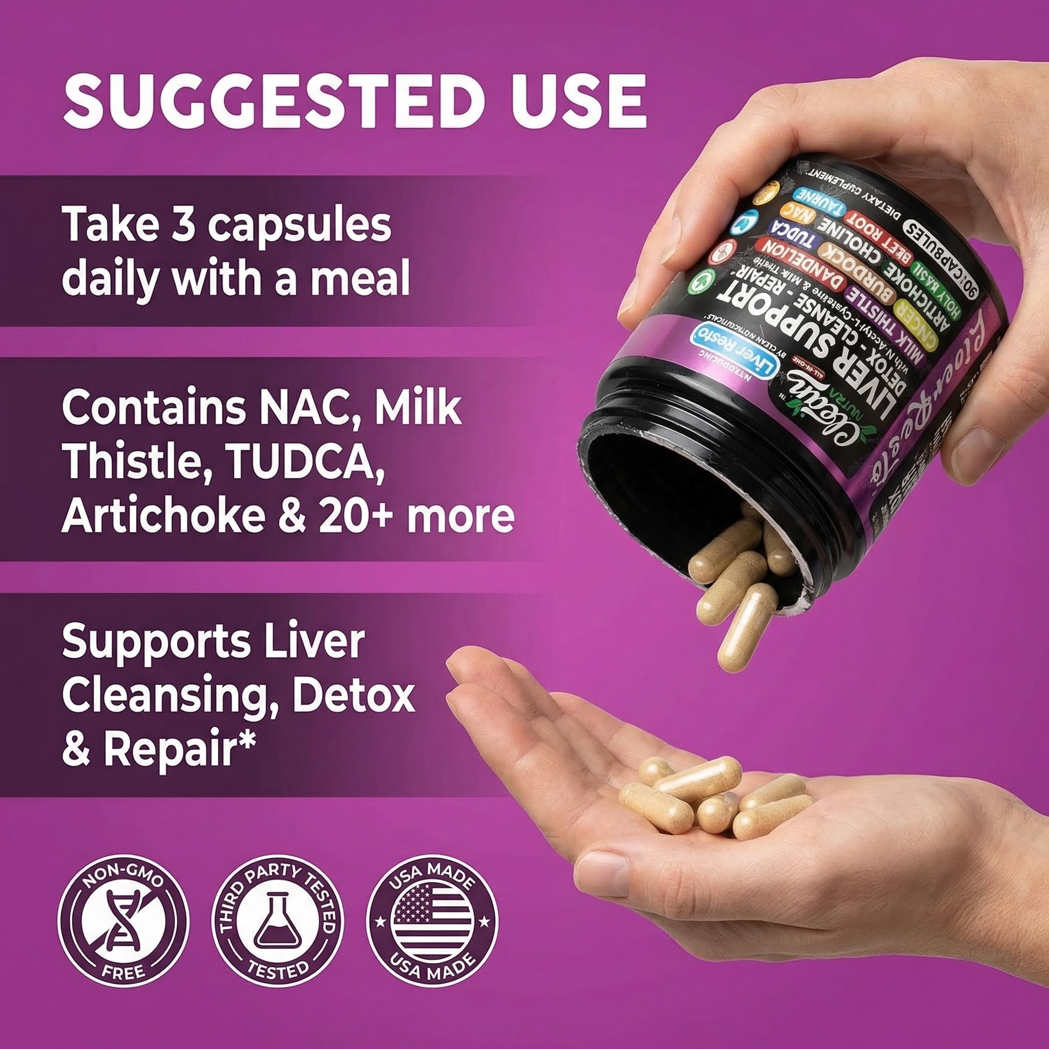 Clean Nutraceuticals Liver Resto Milk Thistle Supplement in lifestyle setting