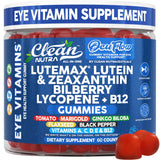 Clean Nutraceuticals Lutein Gummies 60 Count Blueberry Flavour front view